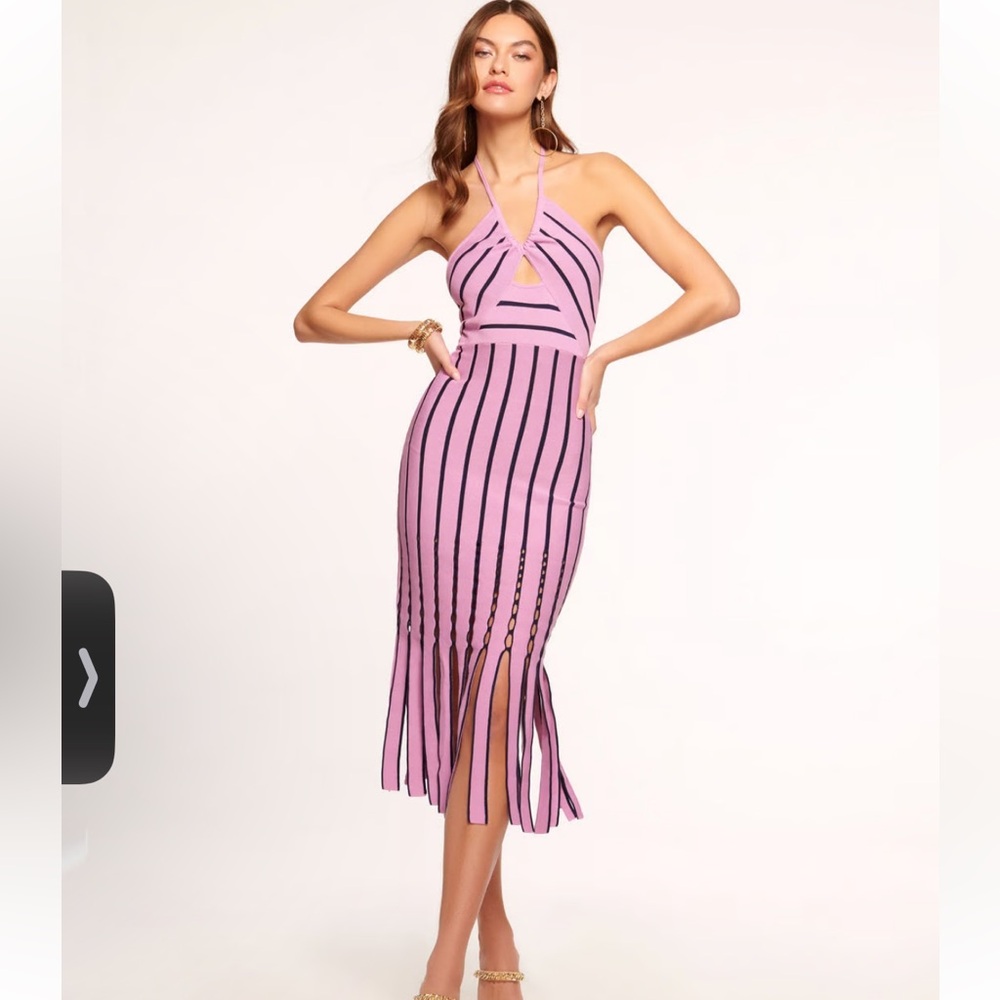 Ramy Brook Frida Fringe Knit Midi